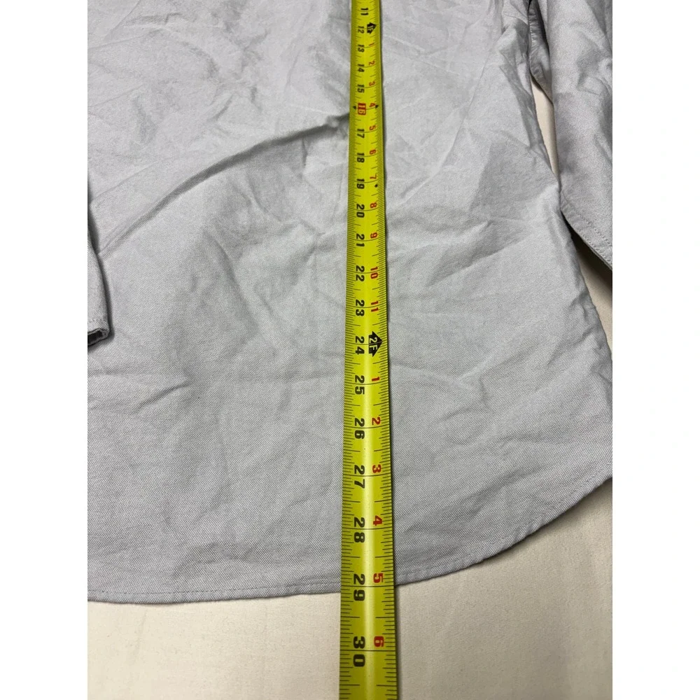 NWT J.Crew Flex Oxford Slim Fit Shirt Mens M Grey Long Sleeve Button Down H4726